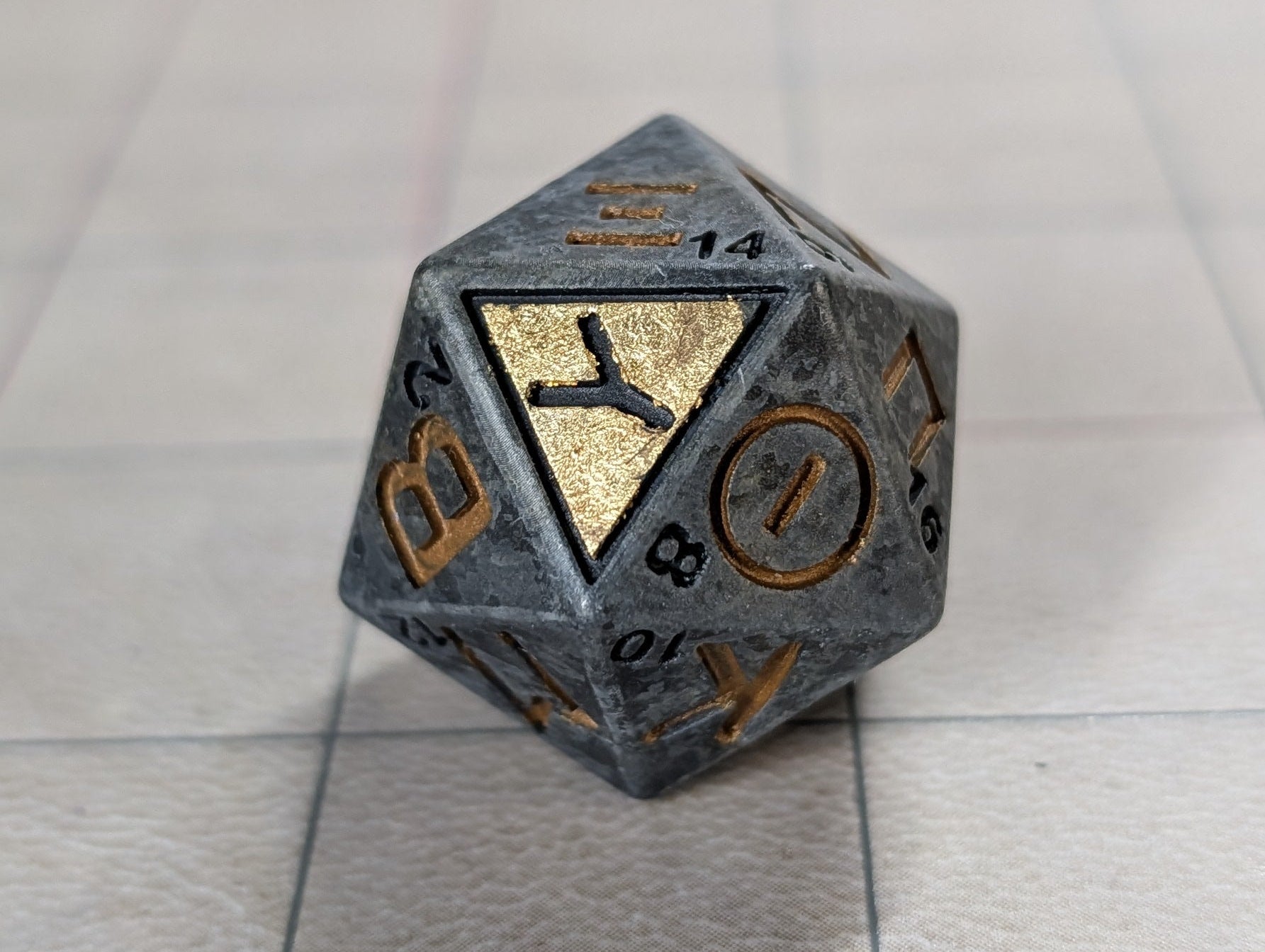 Replica of the first d20 ever found
