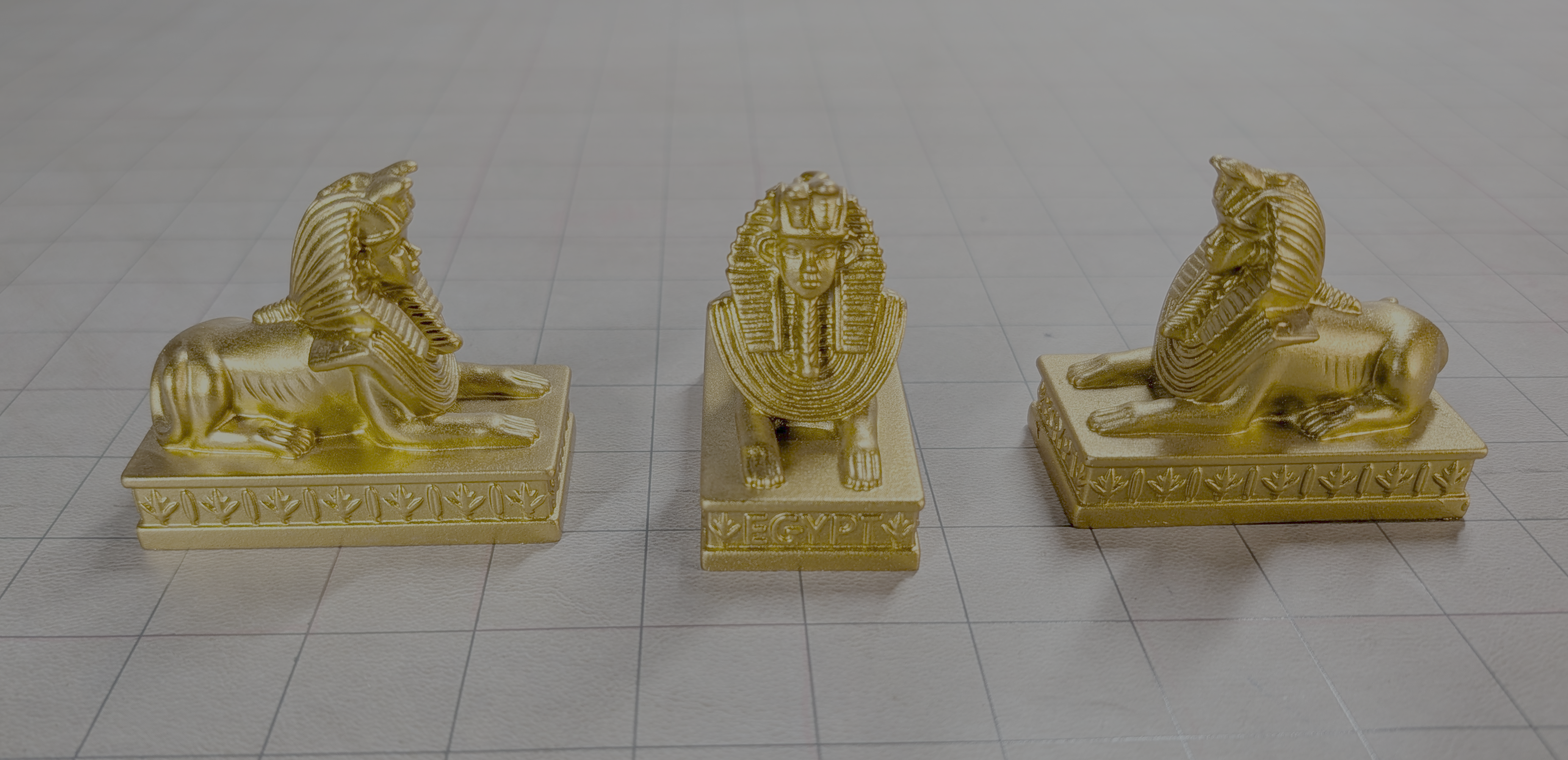 Criosphinx Statue, Gold (Table Flair)