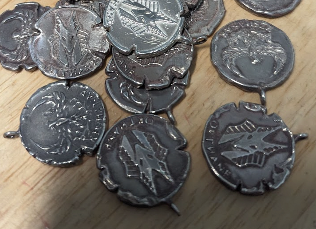 1 Lunaat, Hand Made Keshen Silver Coin